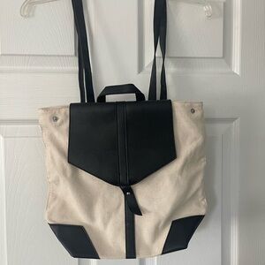 Deux Lux Black and Cream Modern Backpacks
